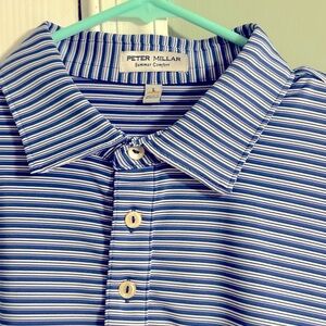 Peter Millar Blue and White polo